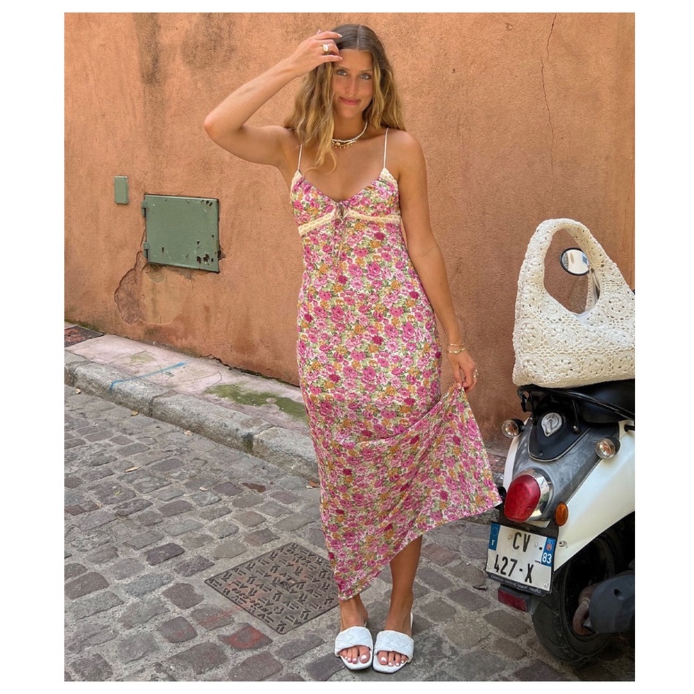 Princess Polly Emily Pink Floral Maxi Dress